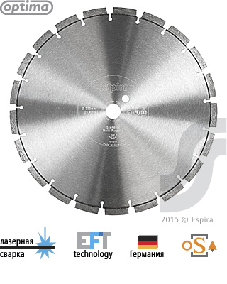 Алмазный диск UX-218 Optima Ø300*25.4/22.23 сегм 11*2.8