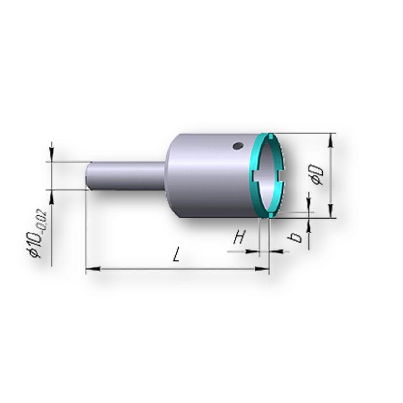 Сверло кольцевое тонкостенное Ø 10 мм, для керамогранита МонАлиТ