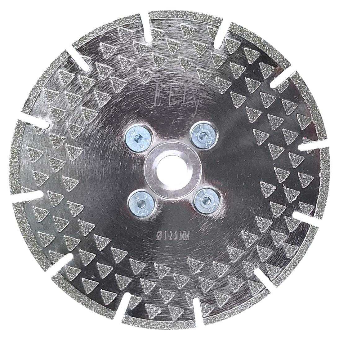 Диск двухсторонний алмазный Ø 125 мм, фланец М14 с треугольными боковыми сегментами ELLY (Элли)