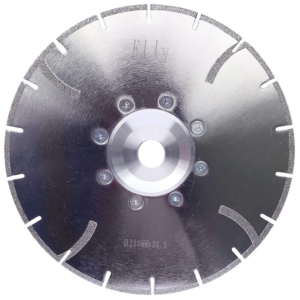 Двухсторонний диск алмазный Ø 230 мм, фланец 22,23 мм с 4-мя боковыми сегментами ELLY (Элли)