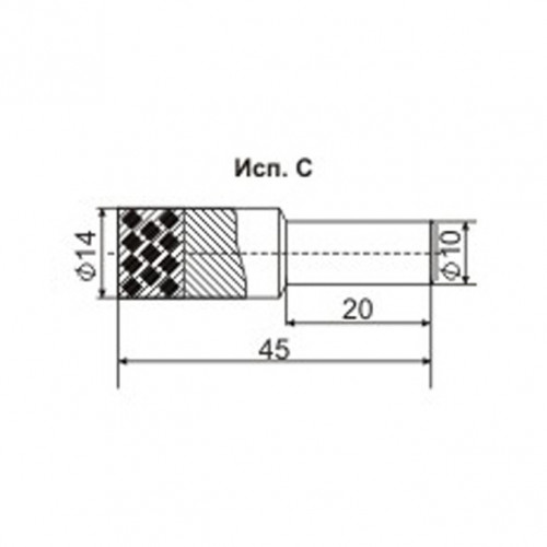 Карандаш алмазный 3908-0090, тип 02, исп.С, АРС4,  (по сфер.пов.) 1,5 карат
