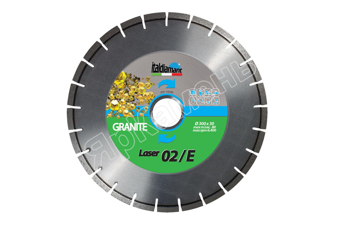 Алмазный диск ITALDIAMANT 400х3,4х11х60/50 GRANITE 02/E сегментный