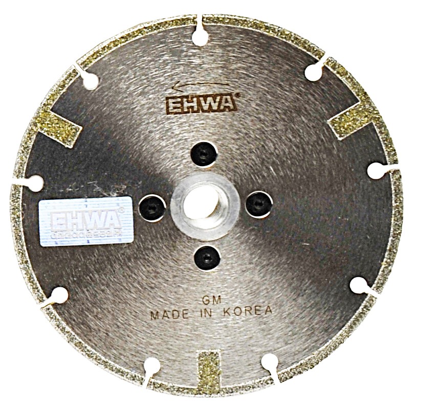 Алмазный отрезной диск по мрамору EHWA (гальваника) 125 с фланцем
