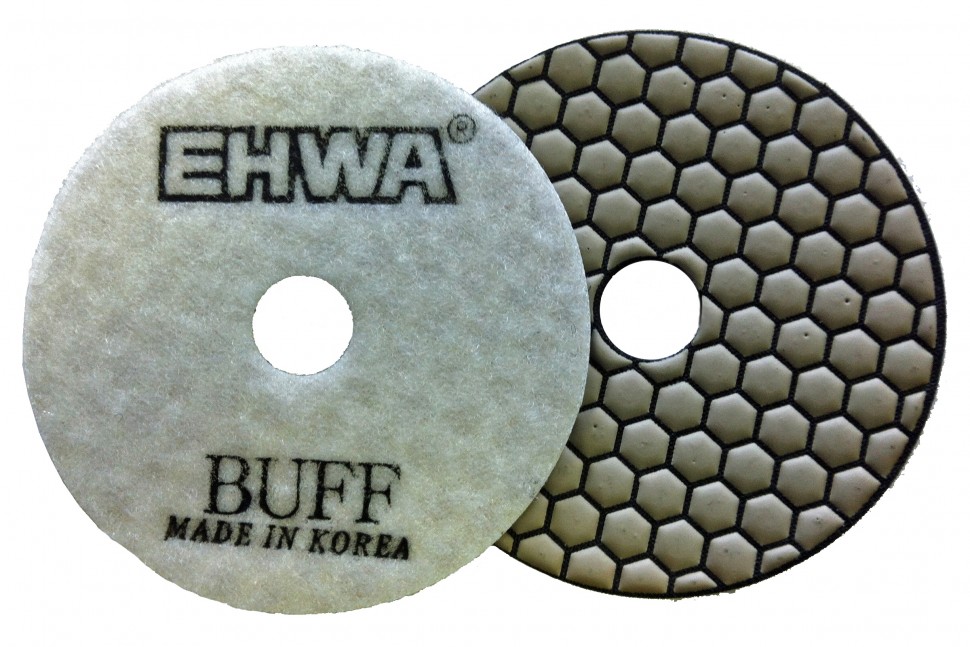 Круги полировальные 100 мм EHWA BUFF (белый), сухие