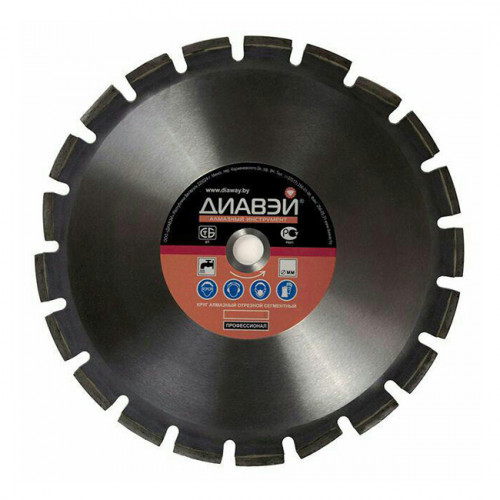 Круг алмазный отрезной сегментный 400x3,5x32 24 сегм 500/400 АС180 Профессионал 44,34 карата (абразивная кровля)