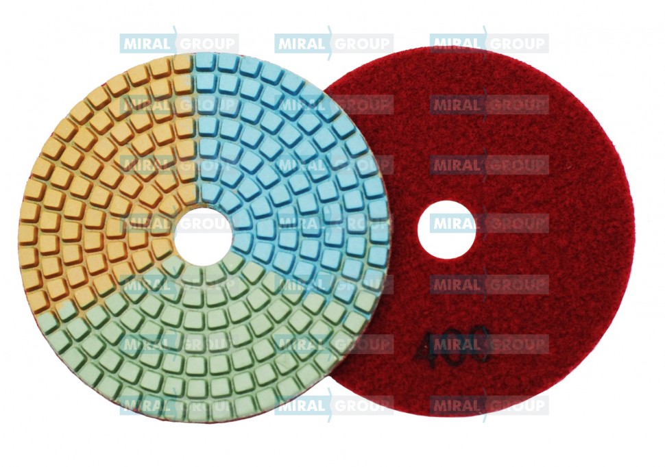 Алмазные гибкие диски «триколор» №400, Huangchang 100 мм