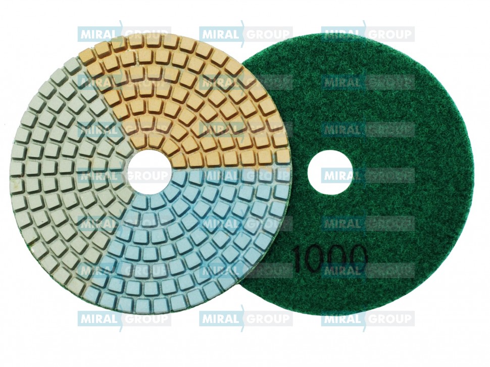 Алмазные гибкие диски «триколор» №1000, Huangchang 100 мм