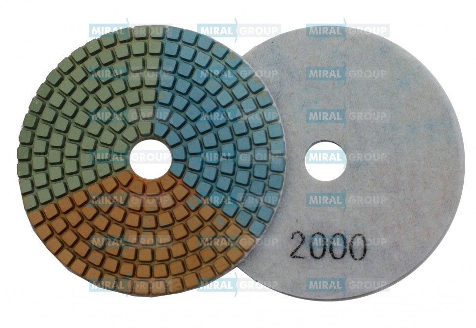 Алмазные гибкие диски «триколор» №2000, Huangchang 100 мм