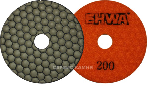 Алмазный гибкий шлифовальный круг EHWA hexagonal std 100x2,6 dry №200 (Корея)