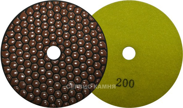 Алмазный гибкий шлифовальный круг JA hexagonal D125x3,5 dry №200 (Китай)