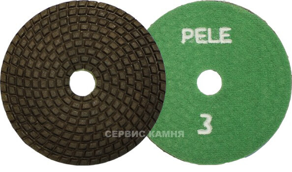 Алмазный гибкий шлифовальный круг PELE ТИП A  100x3,5 dry №3 (Украина)