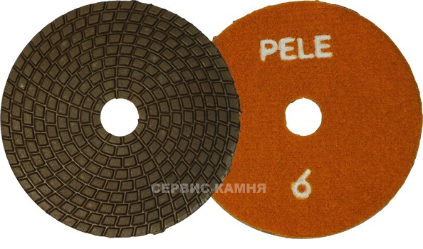 Алмазный гибкий шлифовальный круг PELE ТИП В  100x3,5 dry №6 (Украина)