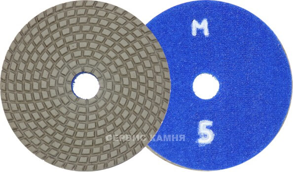 Алмазный гибкий шлифовальный круг PELE мрамор 100x3,5 dry №5 (Украина)