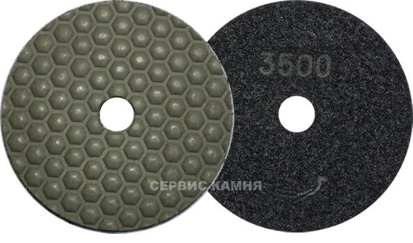 Алмазный гибкий шлифовальный круг ЧНС гексагон 100x4,5 dry №3500 (Украина)