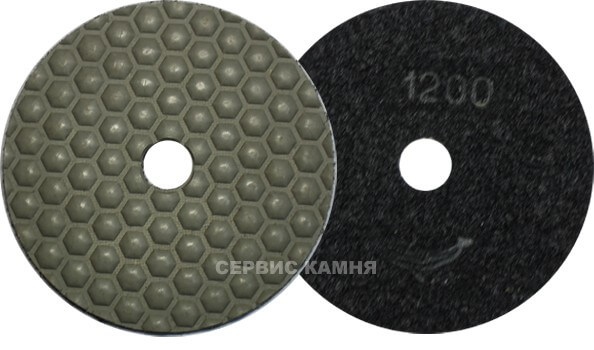 Алмазный гибкий шлифовальный круг ЧНС гексагон 100x4,5 dry №1200 (Украина)