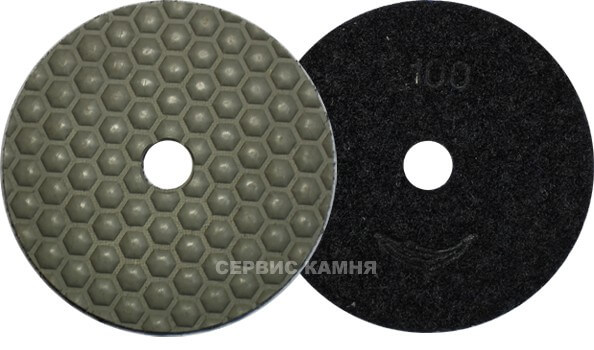 Алмазный гибкий шлифовальный круг ЧНС гексагон 100x4,5 dry №100 (Украина)
