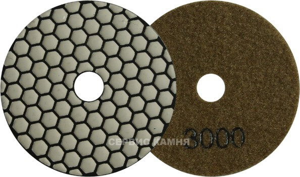 Алмазный гибкий шлифовальный диск DY hexagonal 100x4,0 dry №3000 (Китай)