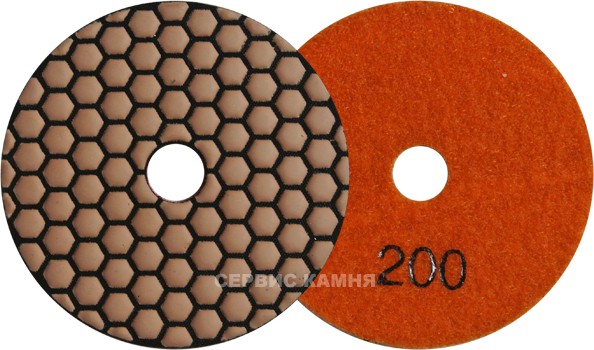 Алмазный гибкий шлифовальный диск DY hexagonal 100x4,0 dry №200 (Китай)