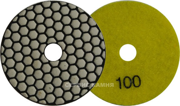 Алмазный гибкий шлифовальный диск DY hexagonal 100x4,0 dry №100 (Китай)