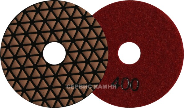 Алмазный гибкий шлифовальный круг DY triangle 100x4,0 dry №400 (Китай)