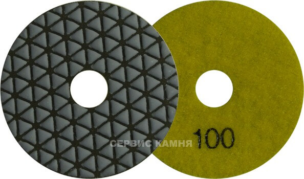 Алмазный гибкий шлифовальный круг DY triangle 100x4,0 dry №100 (Китай)