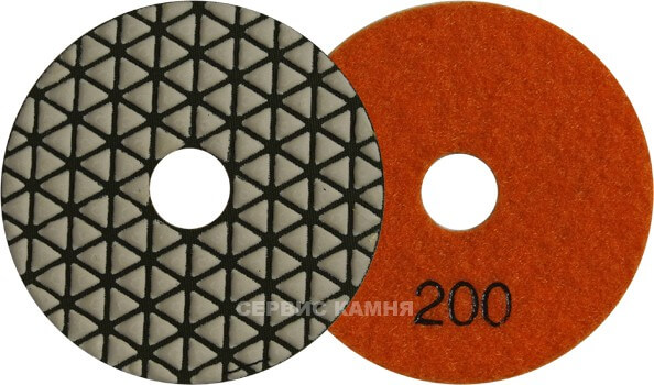 Алмазный гибкий шлифовальный круг DY triangle 100x4,0 dry №200 (Китай)