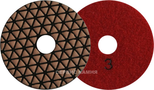 Алмазный гибкий шлифовальный диск DY 5 step 100x4,0 dry №3 (Китай)