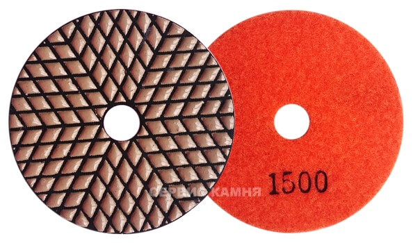 Алмазный гибкий шлифовальный круг JA hexagonal premium 100x3,5 dry №1500 (Китай)