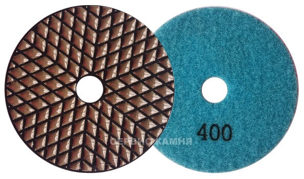 Алмазный гибкий шлифовальный круг JA hexagonal premium 100x3,5 dry №400 (Китай)