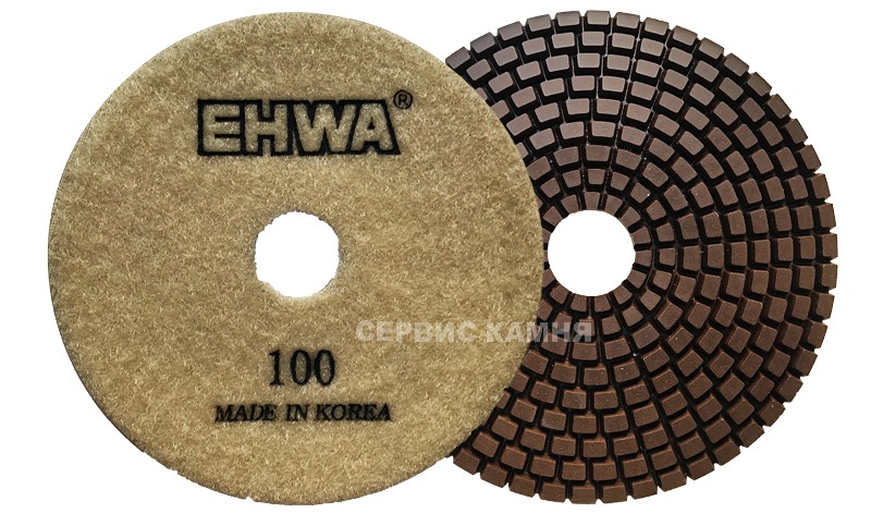 Алмазный гибкий шлифовальный круг EHWA 125x2,4 wet №100 (Корея)