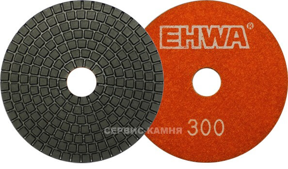 Алмазный гибкий шлифовальный круг EHWA STANDARD 100x3,5 wet №300 (Корея)