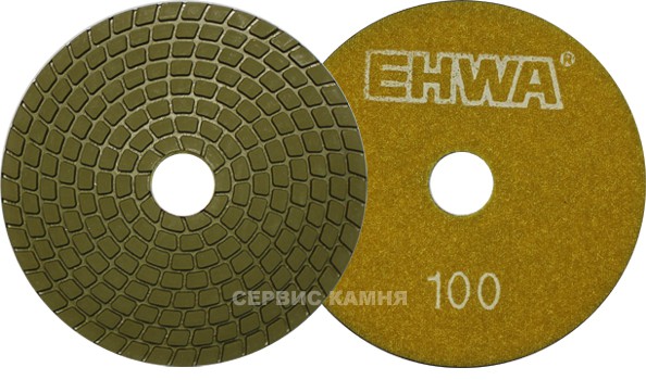 Алмазный гибкий шлифовальный круг EHWA eco 100x3,5 wet №100 (Корея)