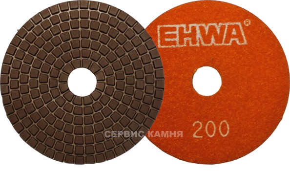 Алмазный гибкий шлифовальный круг EHWA wet 100х3 №200 Медь (Корея)