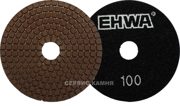 Алмазный гибкий шлифовальный круг EHWA wet 100х3 №100 Медь (Корея)