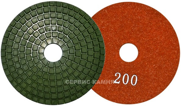Алмазный гибкий шлифовальный круг  Ск-ТДР  100x4.5 wet №200 (Китай)