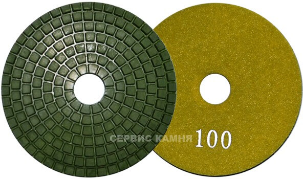 Алмазный гибкий шлифовальный круг  Ск-ТДР  100x4.5 wet №100 (Китай)
