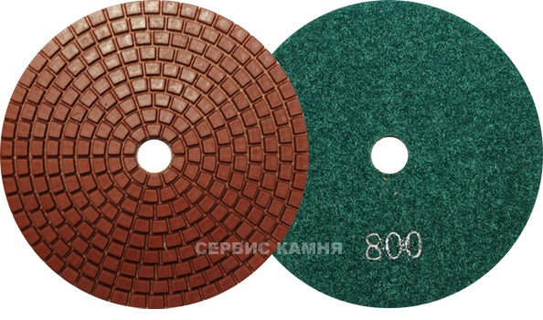 Алмазный гибкий шлифовальный круг MR R0202 Gen Red 100x5 wet №800 (Китай)