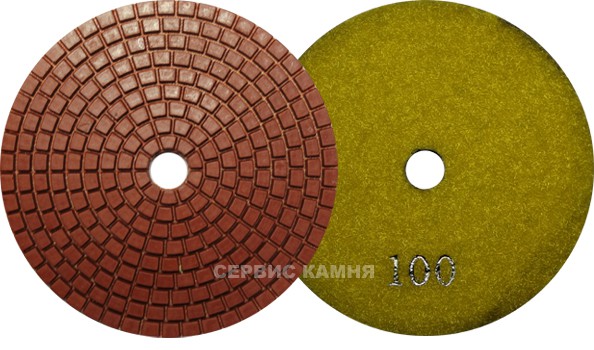 Алмазный гибкий шлифовальный круг MR R0202 Gen Red 100x5 wet №100 (Китай)