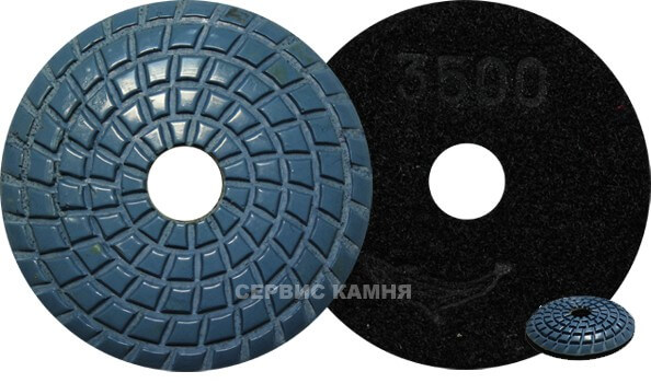 Алмазный гибкий шлифовальный круг ЧВС  грибок  100 wet №3500 (Украина)