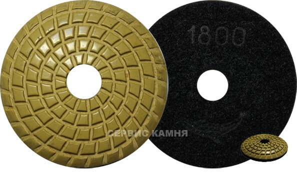 Алмазный гибкий шлифовальный круг ЧВС  грибок  100 wet №1800 (Украина)
