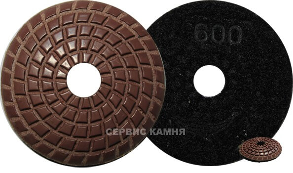 Алмазный гибкий шлифовальный круг ЧВС  грибок  100 wet №600 (Украина)