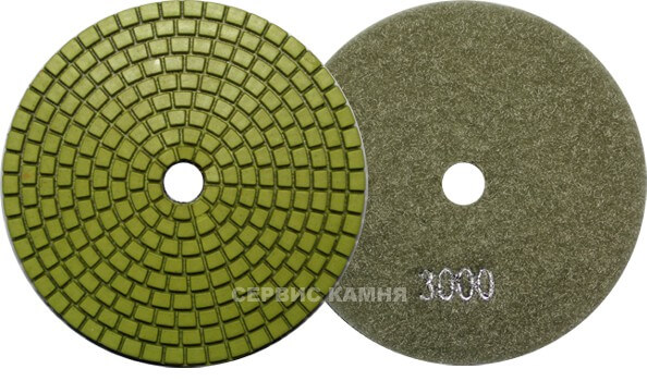 Алмазный гибкий шлифовальный круг ST0201-E1 эко олив. 100x3,5 №3000 (Китай)