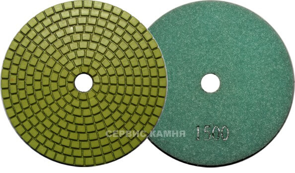 Алмазный гибкий шлифовальный круг ST0201-E1 эко олив. 100x3,5 №1500 (Китай)