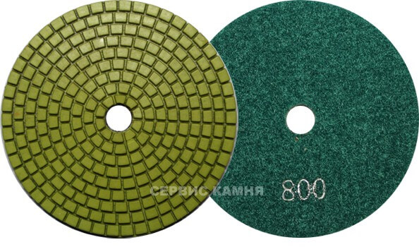 Алмазный гибкий шлифовальный круг ST0201-E1 эко олив. 100x3,5 №800 (Китай)
