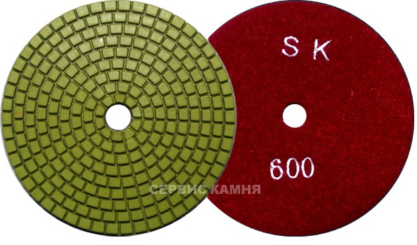 Алмазный гибкий шлифовальный круг ST0201-E1 эко олив. 100x3,5 №600 (Китай)