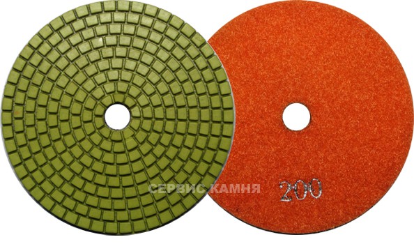 Алмазный гибкий шлифовальный круг ST0201-E1 эко олив. 100x3,5 №200 (Китай)