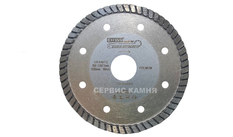 Алмазный диск по граниту EHWA NEW PREMIUM 115x2x7,5x22,2 турбо (Корея)