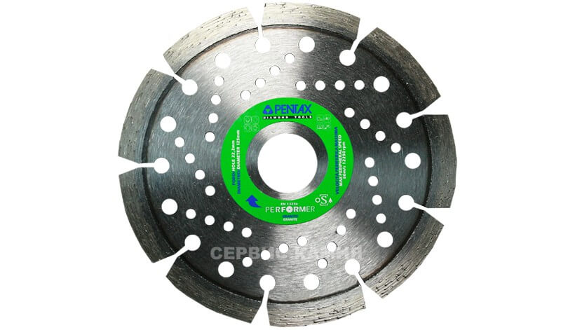 Алмазный диск по граниту ITALDIAMANT FIGHTER SG 125x2,2x10,7x22,2 сегментный (Италия)