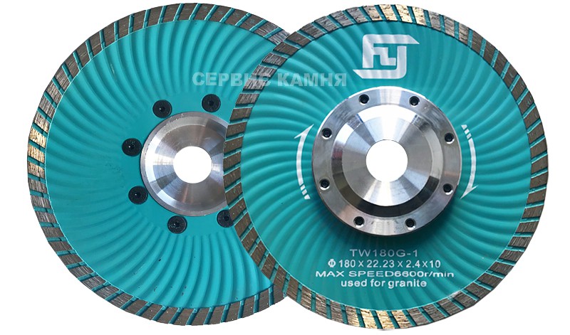 Алмазный диск по граниту FEIYAN TW180G-1 180x3x10x22,23 (фланец) турбо (Китай)