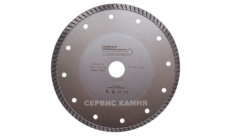 Алмазный диск по граниту EHWA PREMIUM 180x2,5x8x22,2 турбо (Корея)